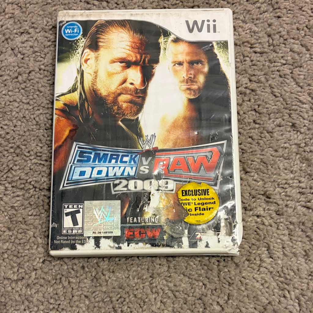 Adidas Video Games & Consoles | Wwe Smackdown Vs. Raw 2009 For Wii | Color: Blue/White | Size: Os