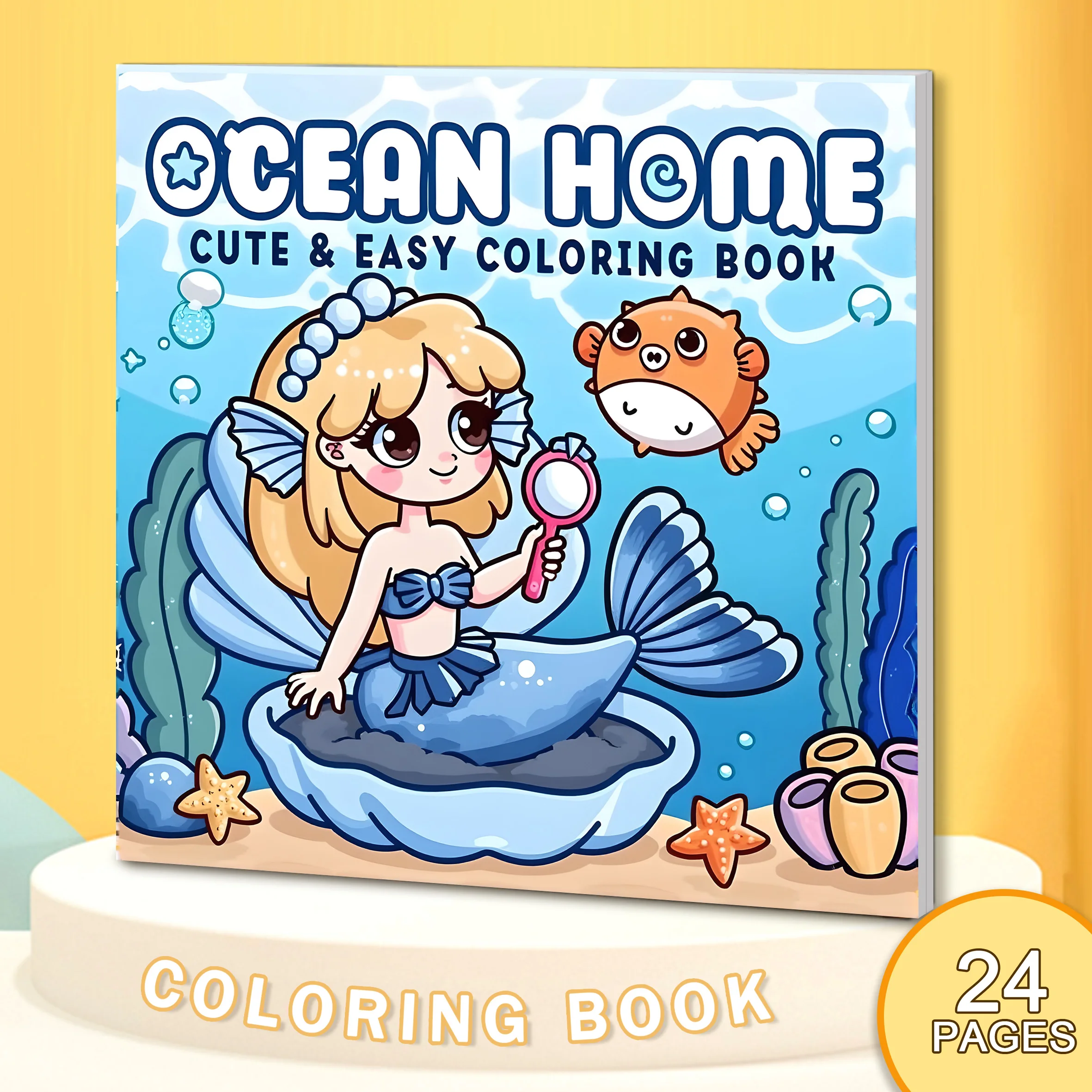 Ocean Home: Malbuch für Erwachsene mit niedlichen, gemütlichen Alltagsaktivitäten zur Entspannung (gemütliche Räume zum Ausmalen) Image