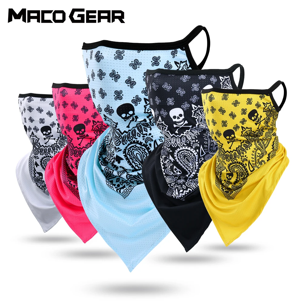 Sommer Atmungsaktive Mesh Schädel Jagd Radfahren Bandana Sport Halbe Gesicht Abdeckung Maske Laufen Wandern Skifahren Dreieck Hals Wärmer Schal Image