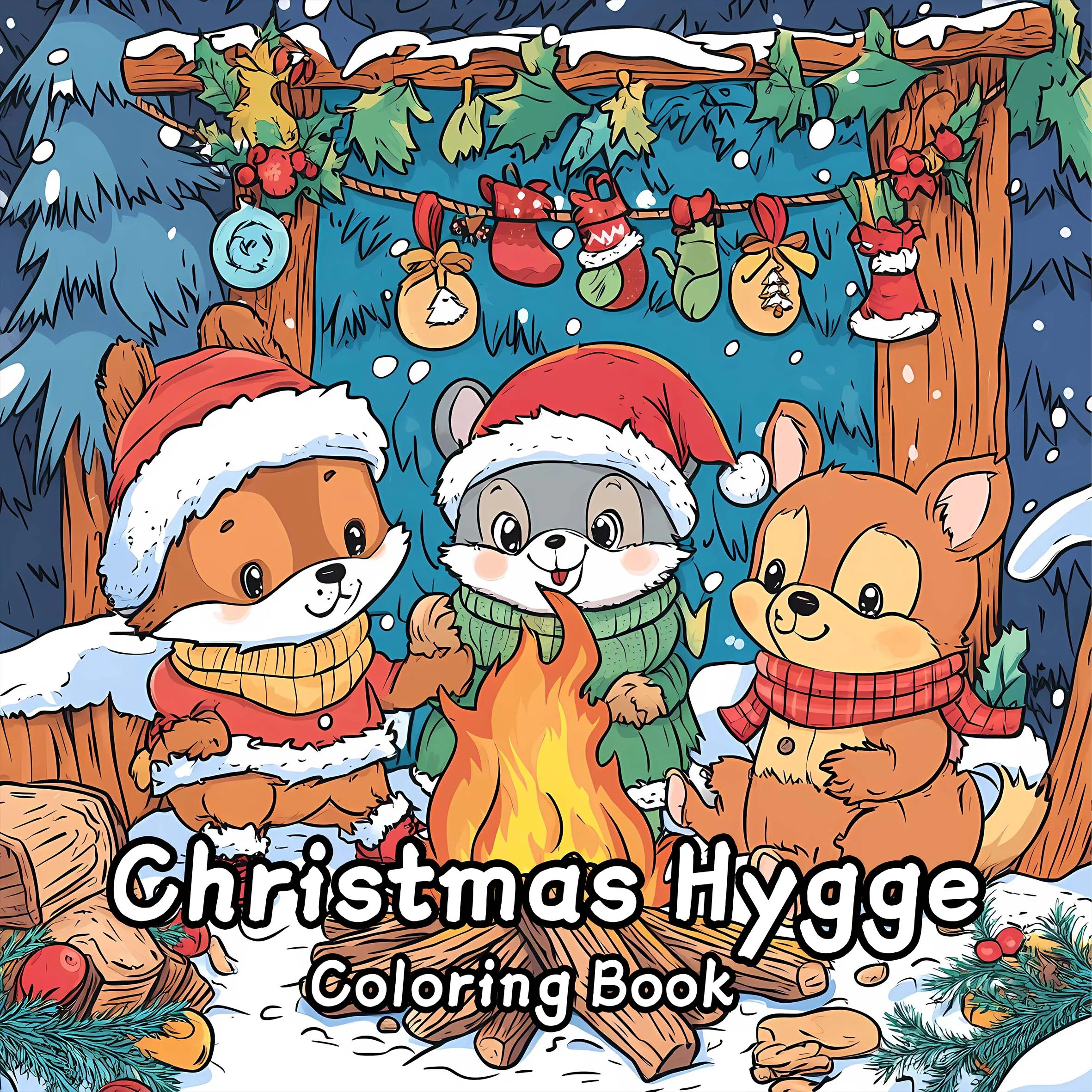 Weihnachts-Malbücher für Erwachsene und Jugendliche verfügen über Weihnachtselemente, um Ihnen warme Momente zu bringen. Weihnachtsgeschenke ﻿ Image