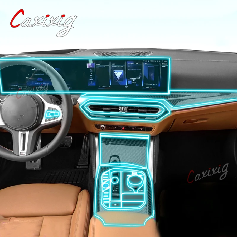 Für BMW i3 i4 G26 2022 Auto Interior Center Konsole Transparente TPU Schutz Film Anti-scratch Reparatur Film Zubehör nachrüstung Image