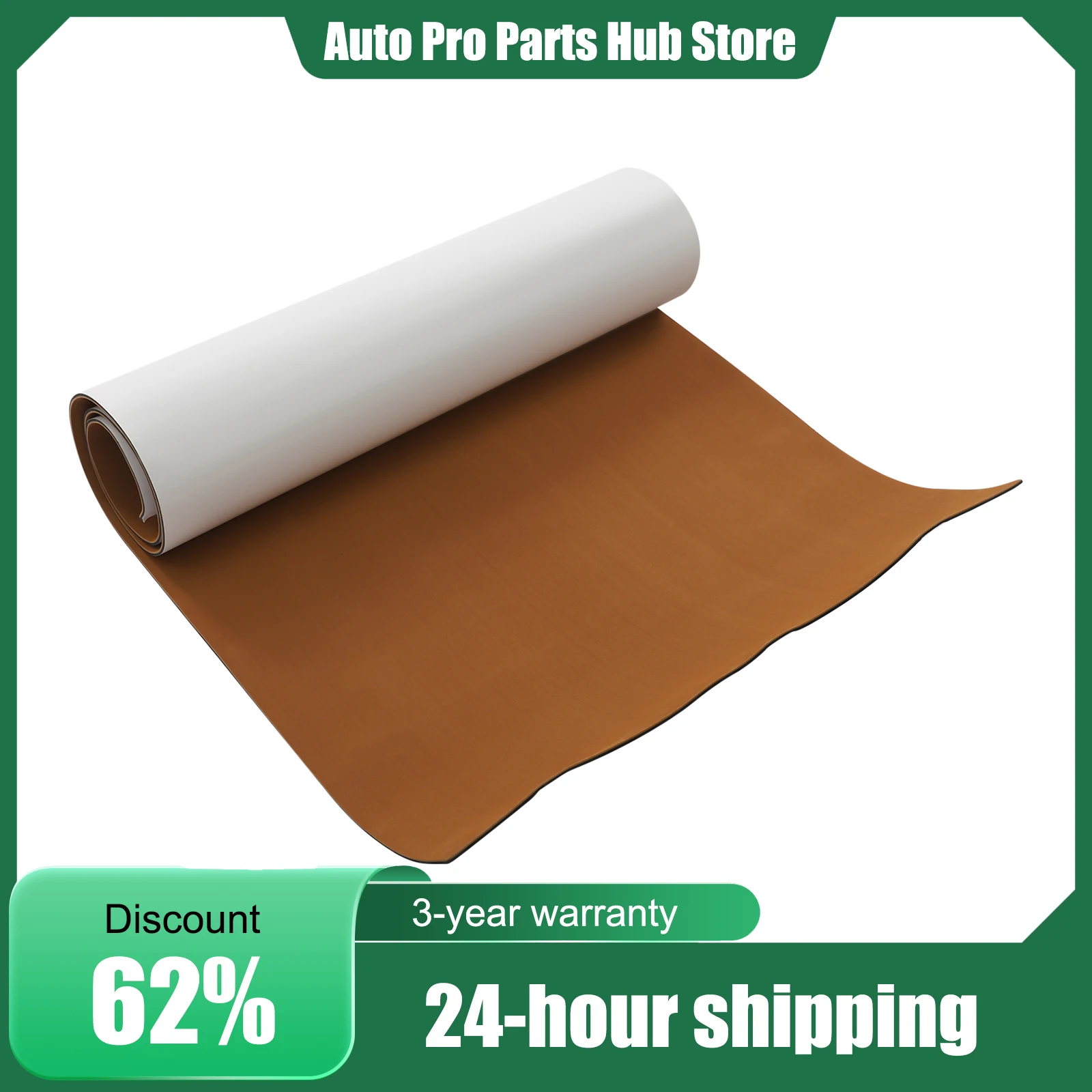 Decking Sheet aus Teakholz, EVA-Schaumstoff-Bodenbelag, Teak Deck, selbstklebende Teppichmatte für Yachtboote, 240 x 90 cm, Braun