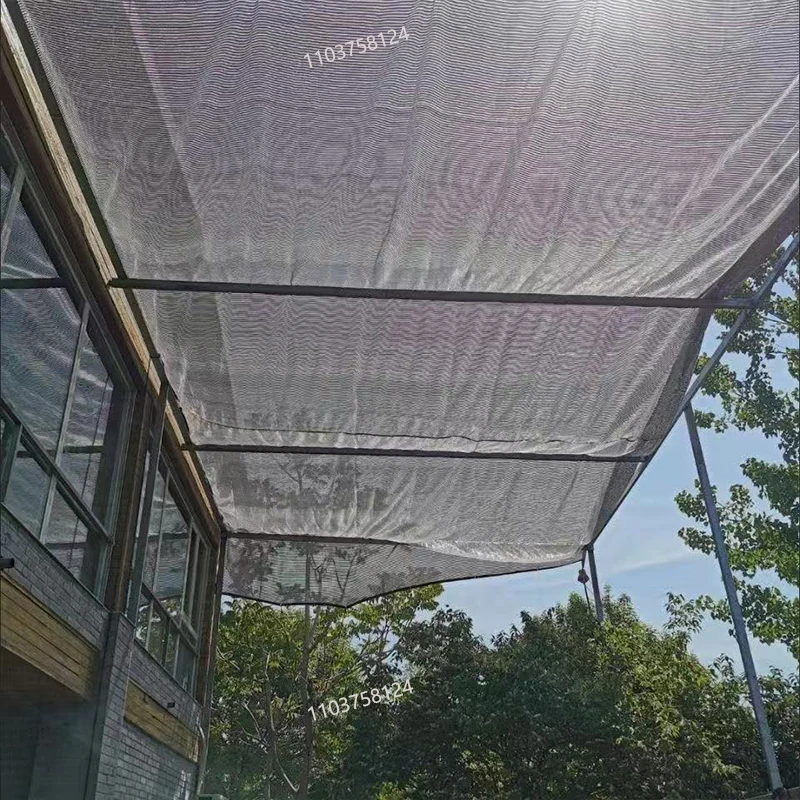 Winddichtes Sonnenschutznetz, Sonnenschutz, UV-Schutz, Netz-Schattenstoff, geeignet für Pavillon-Abdeckung, Veranda, vertikaler Bildschirm, Beige Image