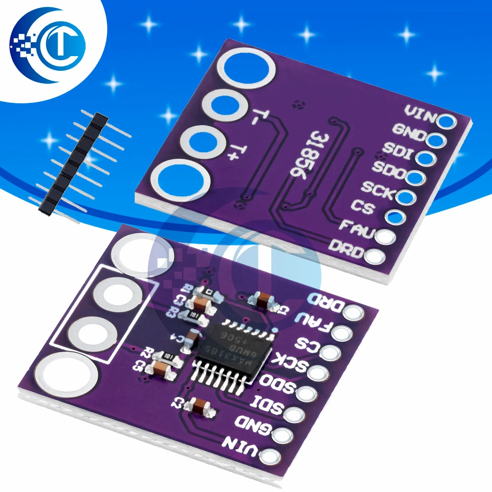 MAX31856 Thermoelementmodul: Hochpräziser SPI-A/D-Wandler für die Temperaturmessung von Arduino Image