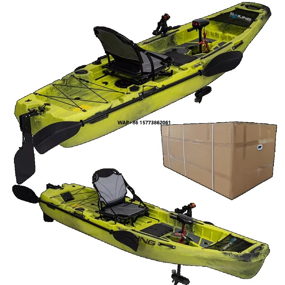 Pro Angler 10FT LLDPE 1-Personen Einzel-Kajak, faltbar, mit Pedalantrieb, aus Kunststoff, modular Image