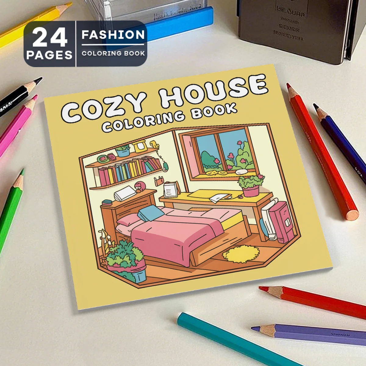 Malbuch für Erwachsene – gemütliche Heimdesigns: Relaxing House-Layouts und Malseiten zum Stressabbau Image