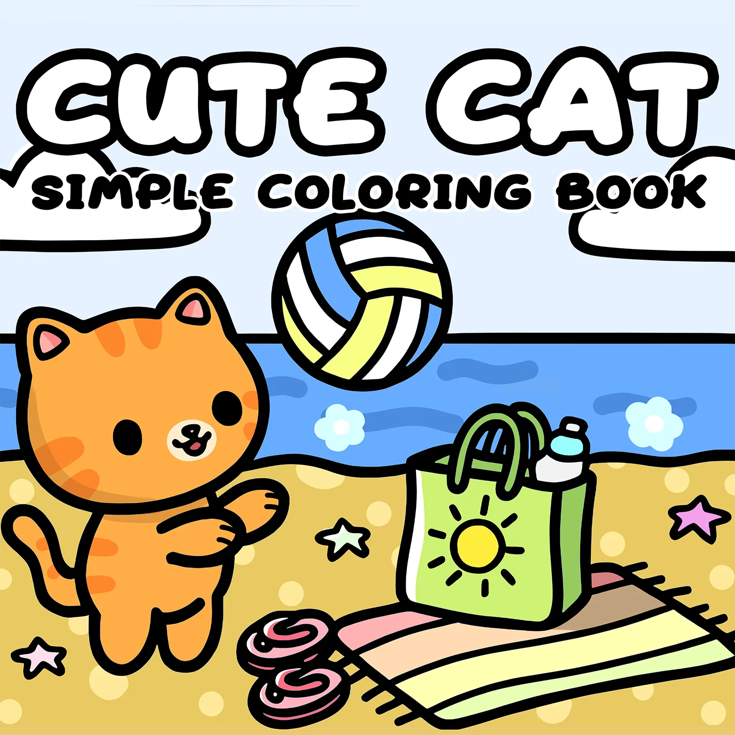 Niedliches Katzen-Malbuch für Erwachsene, Anti-Angst, Zeitvertreib, DIY-Mal- und Zeichenkunst-Aktivitätsbuch, Perfektes Geschenk Image
