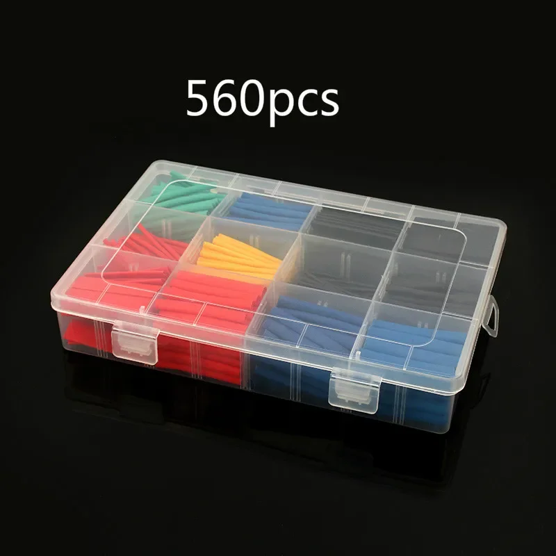 580PCS Bunte Schrumpfschlauch PVC Polyolefin Isolierung Kabel Schutz Flammschutzmittel Schrumpfschlauch Set in Box Image