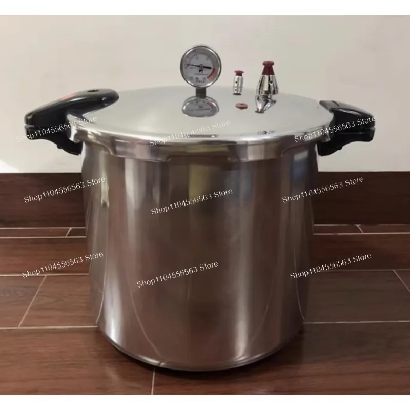 Schnellkochtopf mit Messgerät, gewerblich, großes Fassungsvermögen, mit Manometer, Schnellkochtopf, erhöht und verdickt 15 l, 22 l Image
