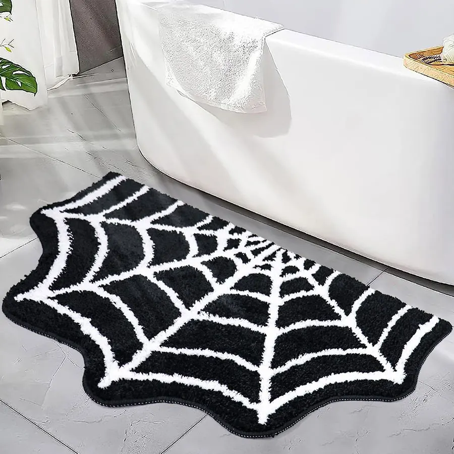 Halloween Badematte Gothic Schlafzimmer Teppich Spinnennetz Boden Badezimmer Home Decor Dekoration Küche Wohnzimmer Teppiche Zimmer Teppich Matten Image