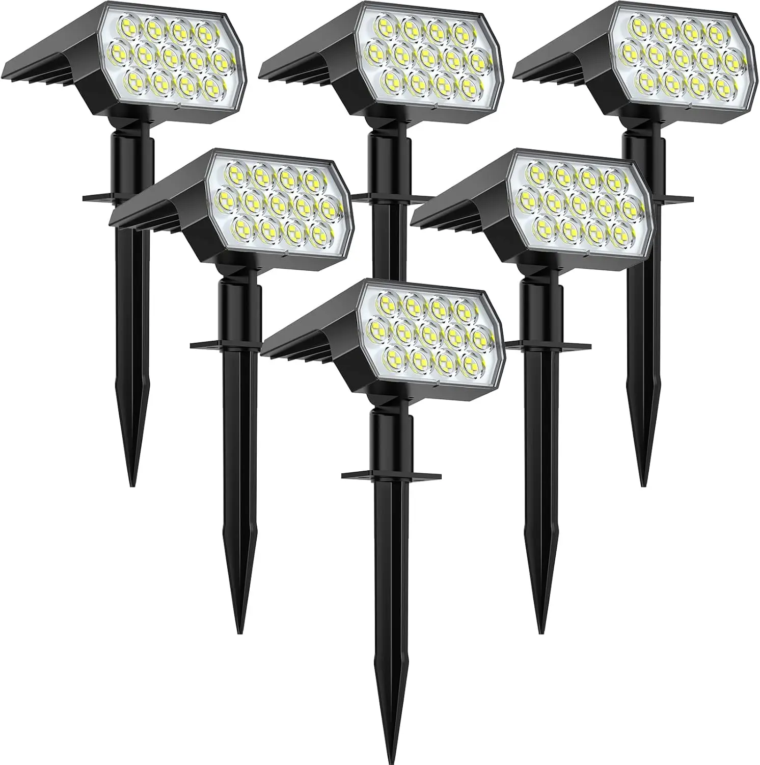 Solarstrahler für den Außenbereich, 52/48/29/56 LEDs, 3 Modi, wasserdicht, IP65, Landschaftsstrahler für Gehweg, Hof, Garten, Wandbeleuchtung Image