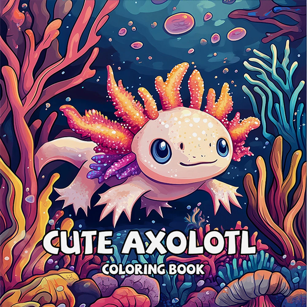 1-teiliges 24-seitiges Cartoon-Malbuch zur Entspannung und Kunsttherapie. Skizzenbuch für Bilderbuch für Jugendliche und Erwachsene Image