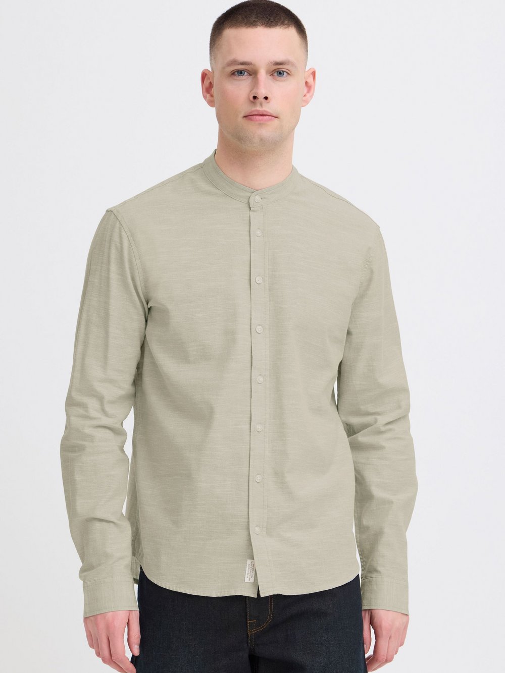 BLEND Langarmhemd Herren Regular Fit Baumwolle sand, L Image