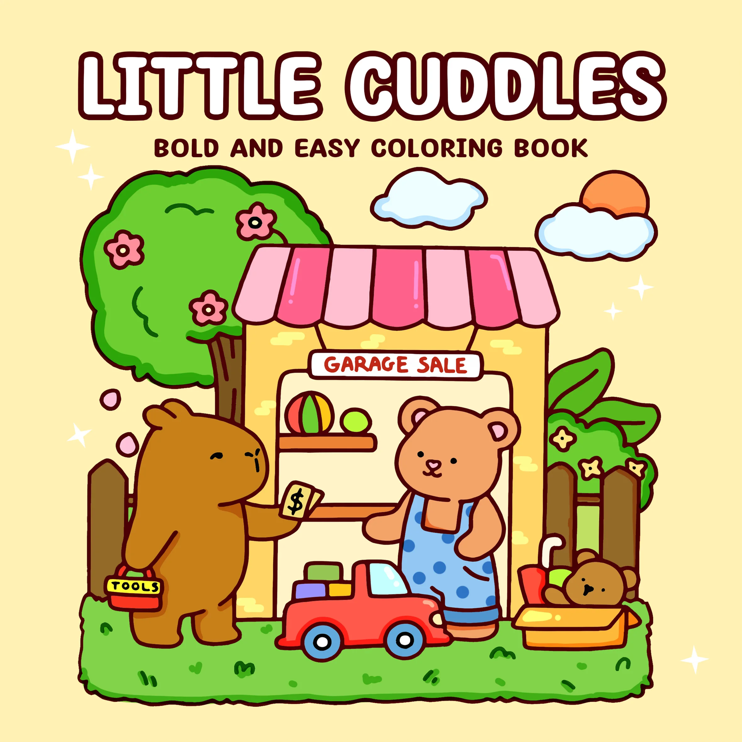 LITTLE CUDDLES Malbuch mit kräftigen, einfachen Mustern für Erwachsene, süßes Zeichenbuch, perfektes Geschenk für Party und Geburtstag Image