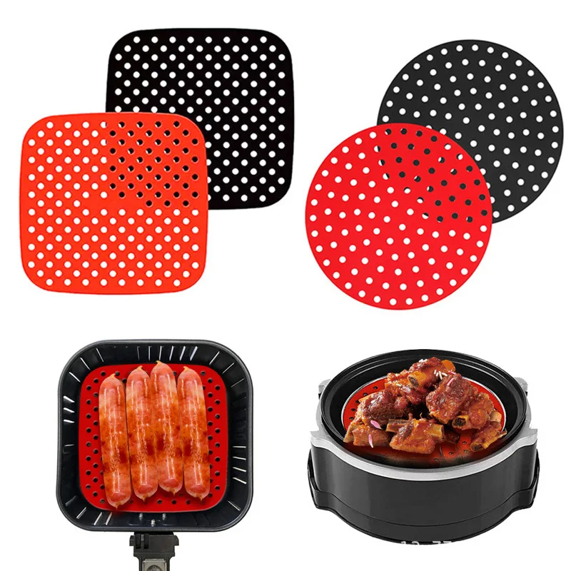 YS00032-Air Fryer Antihaft-Backmatte aus Silikon, Backwerkzeuge, Ölmatte, Kuchengrill, Küchenzubehör Image