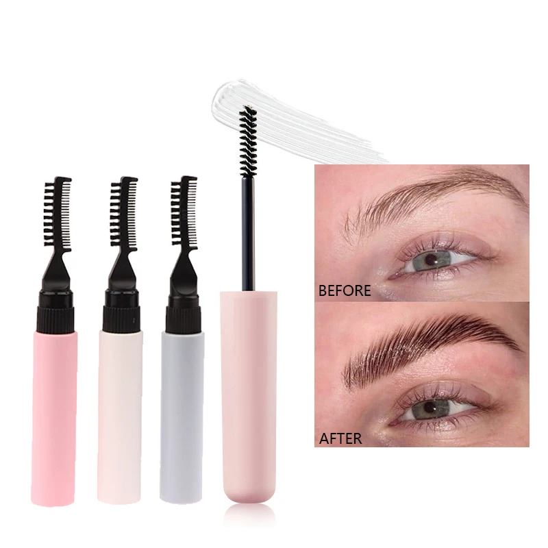 10 ml Dual Pinsel Kopf Leere Mascara Rohre Volle Matte Micro Dünne Pinsel Kosmetische Wimpern Creme Fläschchen Flüssigkeit Nachfüllbare Make-Up flasche Image