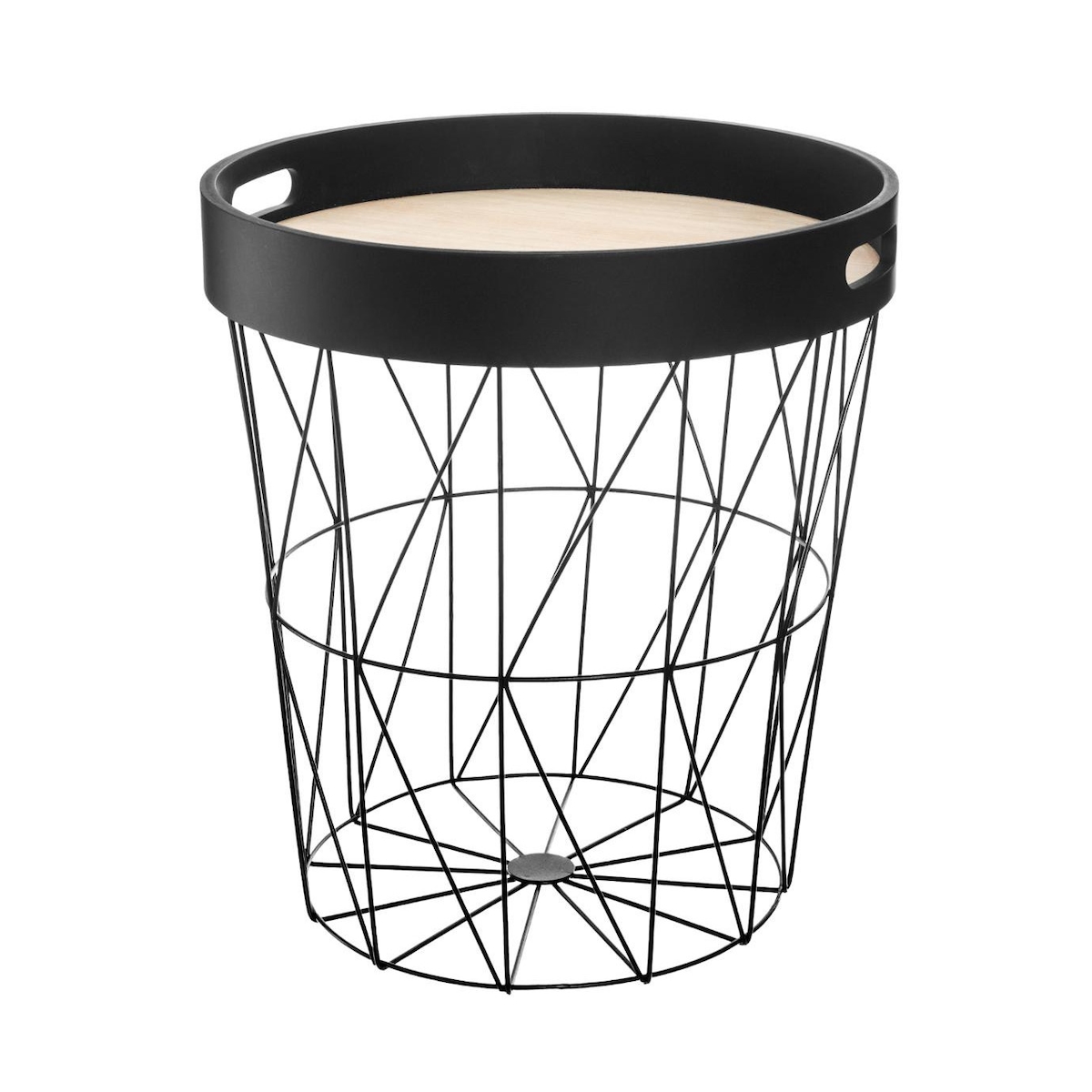 Atmosphera Kumi - Beistelltisch Ø35x37,7cm aus Eisen und MDF in Schwarz Image