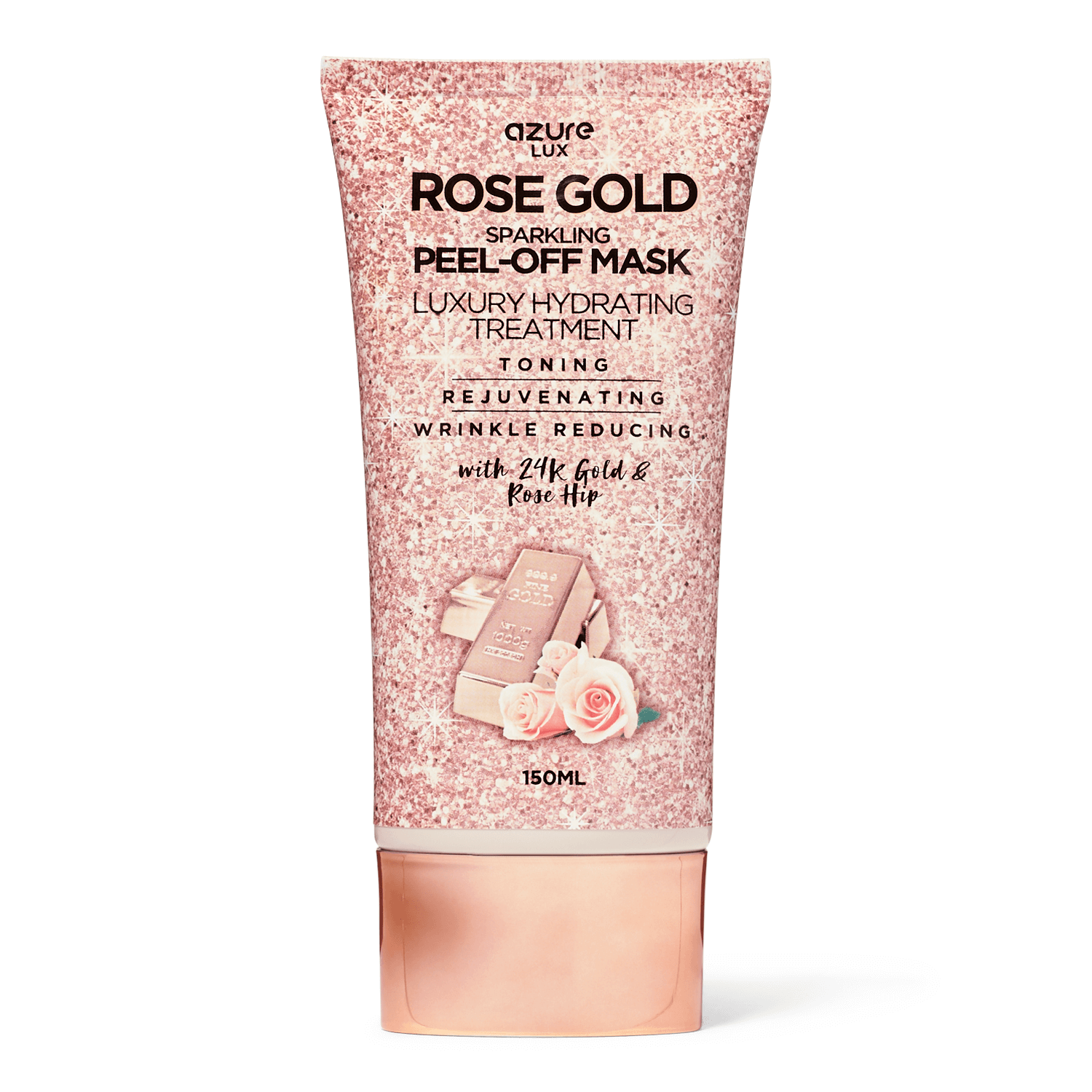 Azure Cosmetics Rose Gold Sparkling Peel Off Mask 5 Fl Oz