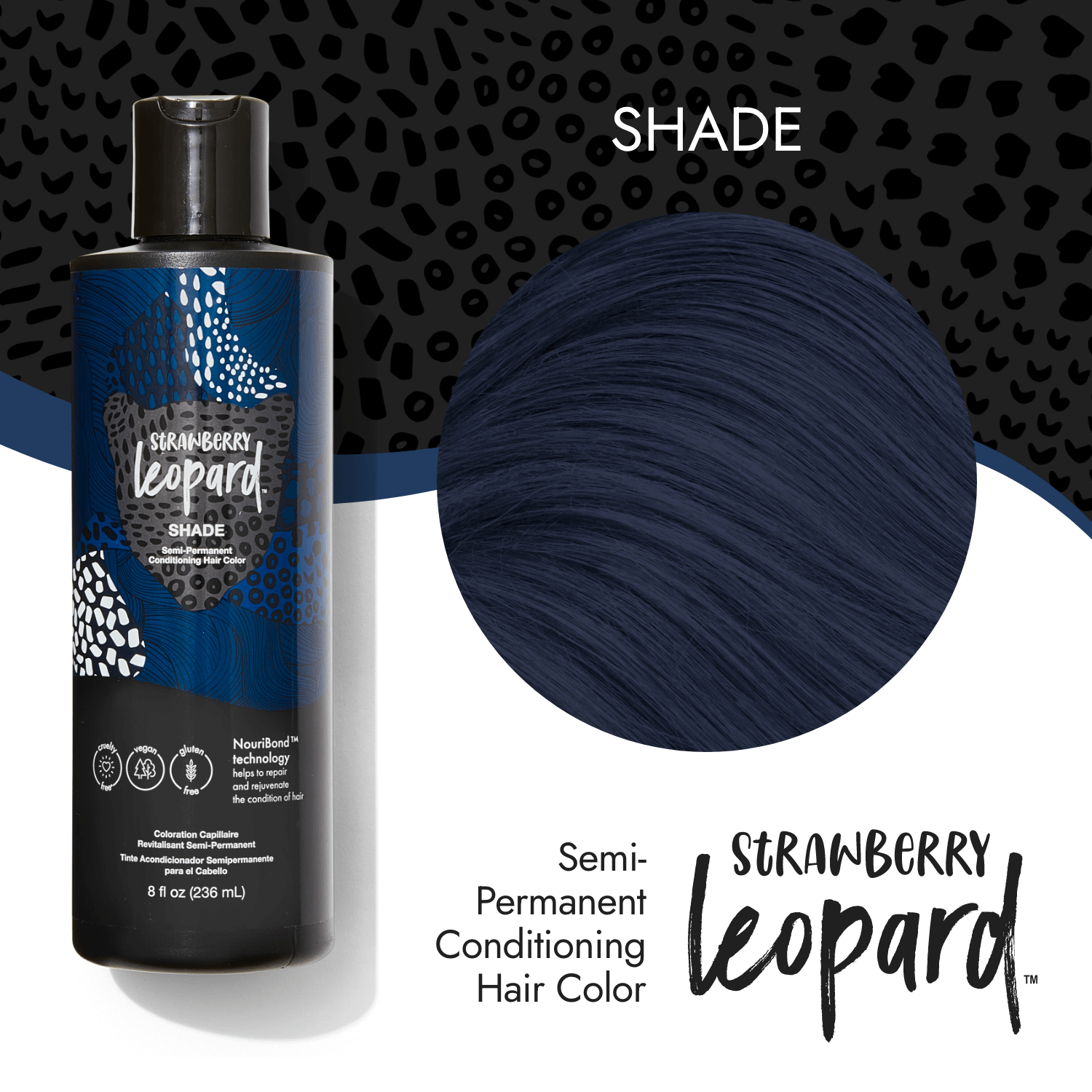 Strawberry Leopard Shade Semi Permanent Conditioning Hair Color 8 oz