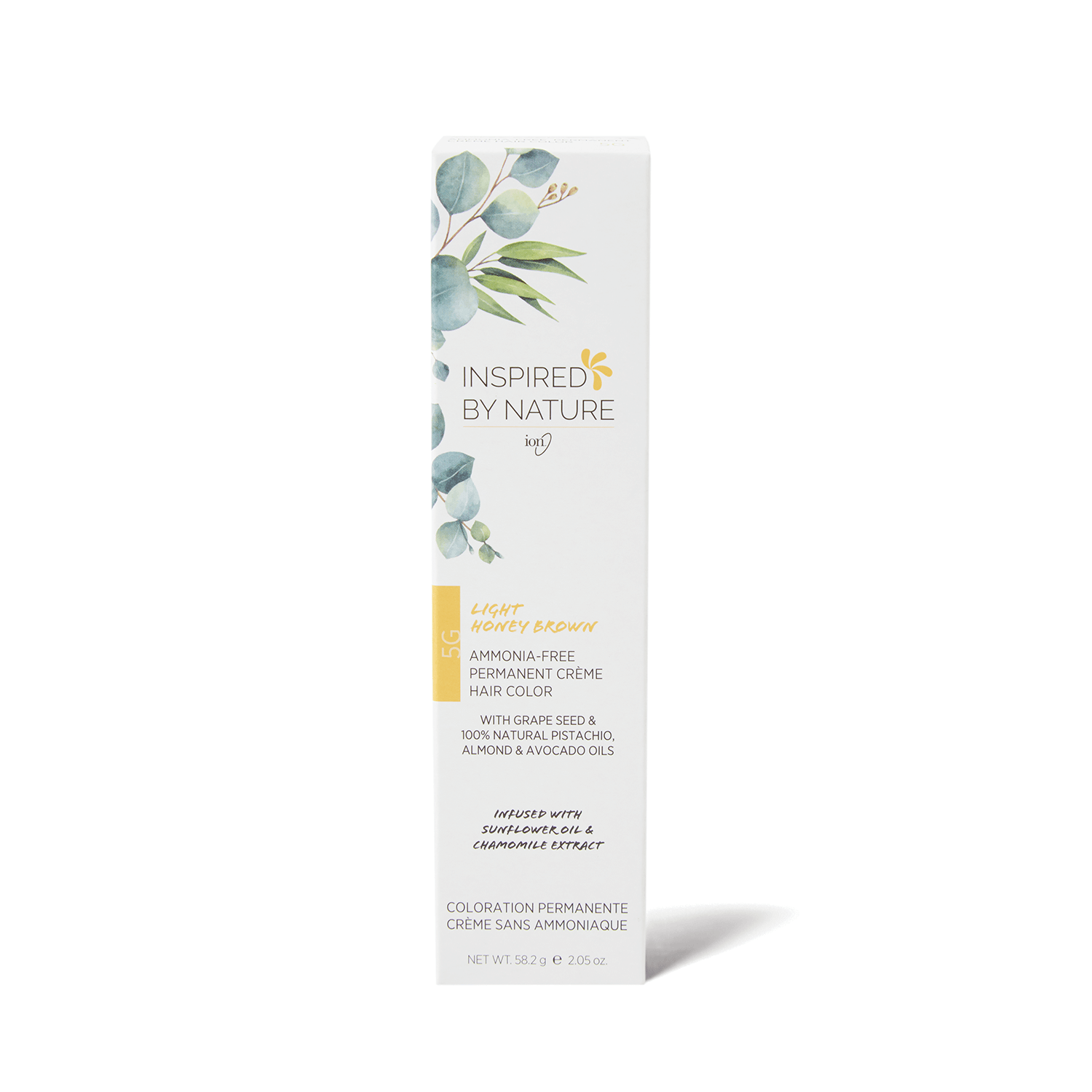 Inspired By Nature Ammonia-Free Permanent Hair Color Light Honey Brown 5G 2.05 Oz