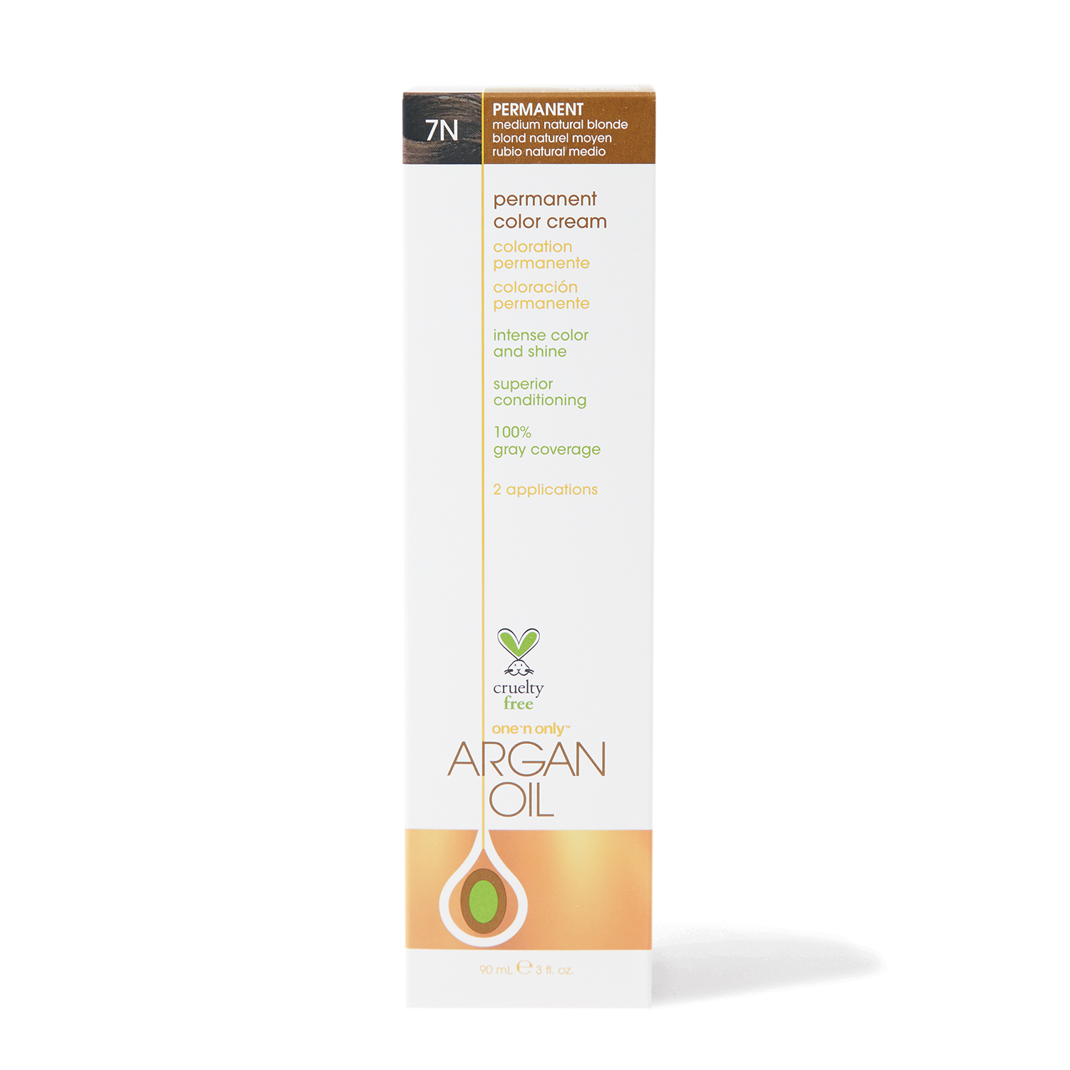 One 'n Only Argan Oil Permanent Color Cream 7N Medium Natural Blonde