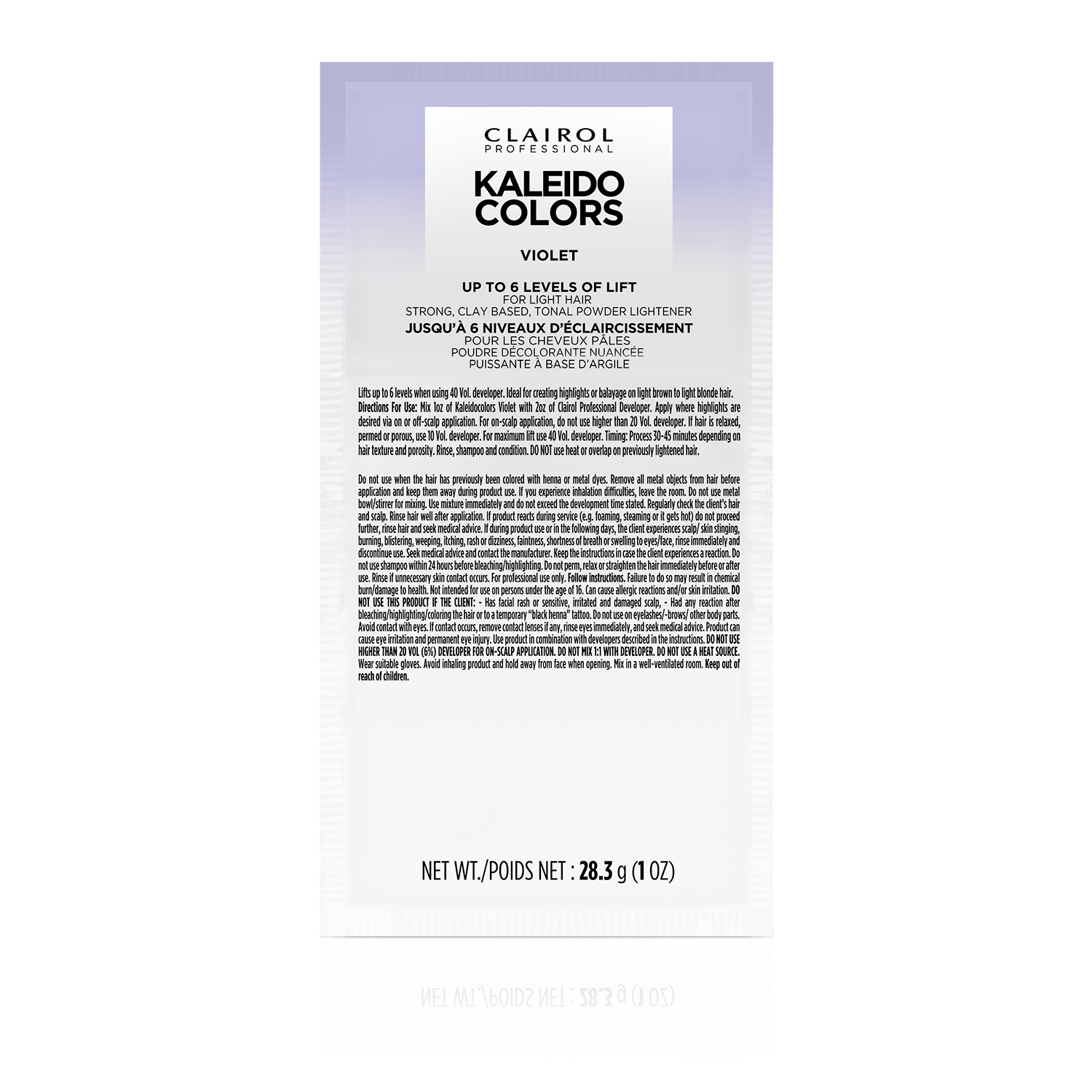 Clairol Professional Violet Powder Lightener Packette 1 Fl Oz