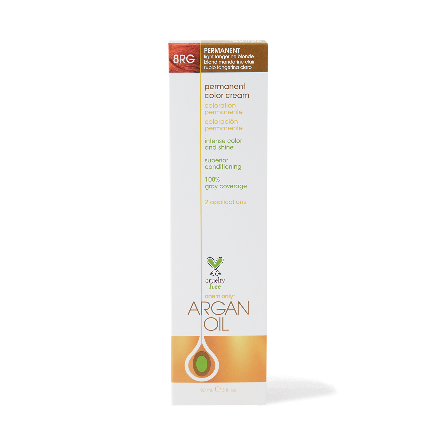 One 'n Only Argan Oil Permanent Color Cream 8RG Light Tangerine Blonde