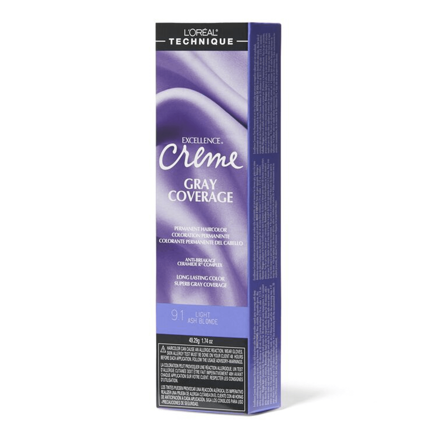 L'Oreal 9.1 Light Ash Blonde Permanent Creme Hair Color 1.74 Oz