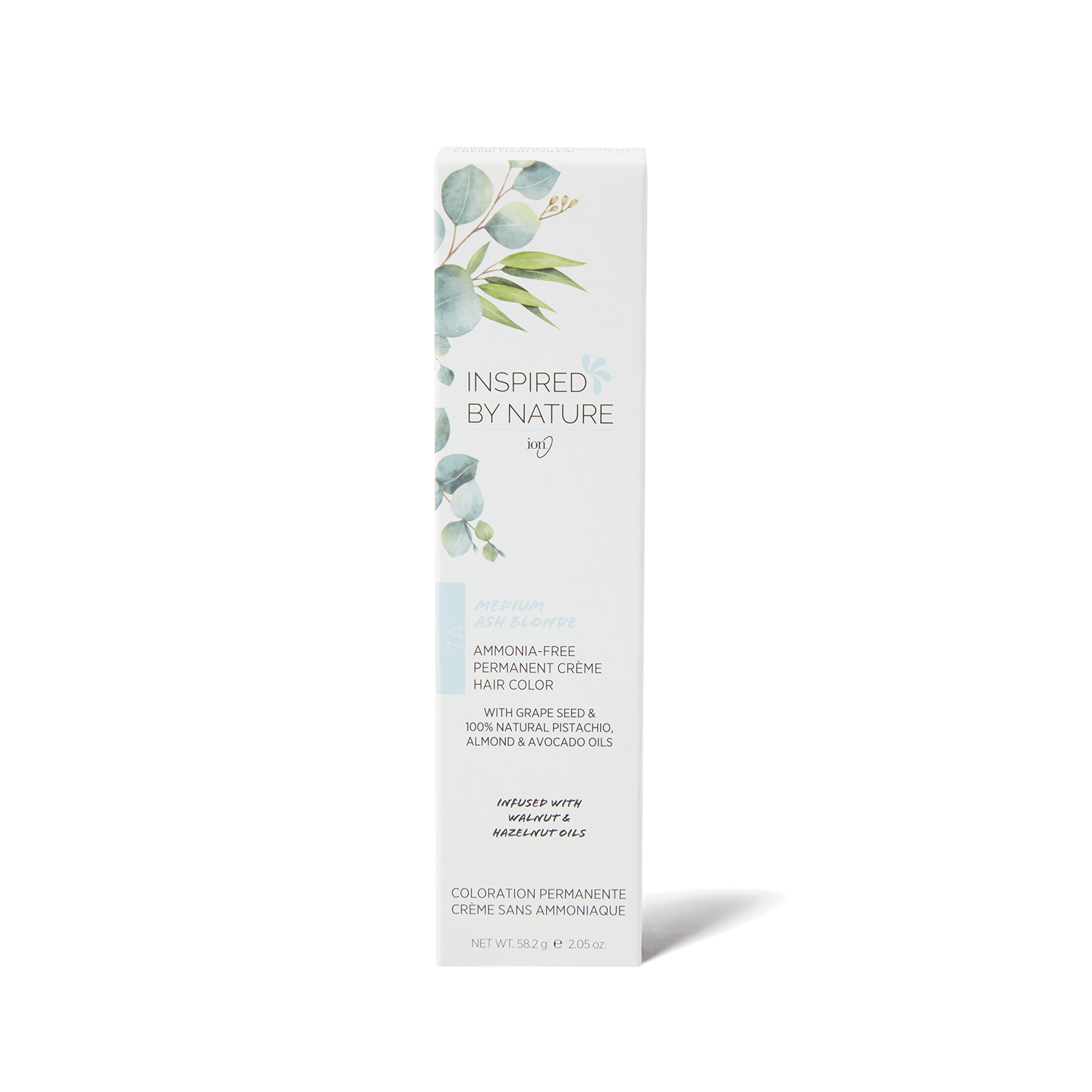 Inspired By Nature Ammonia-Free Permanent Hair Color Medium Ash Blonde 7A 2.05 Oz