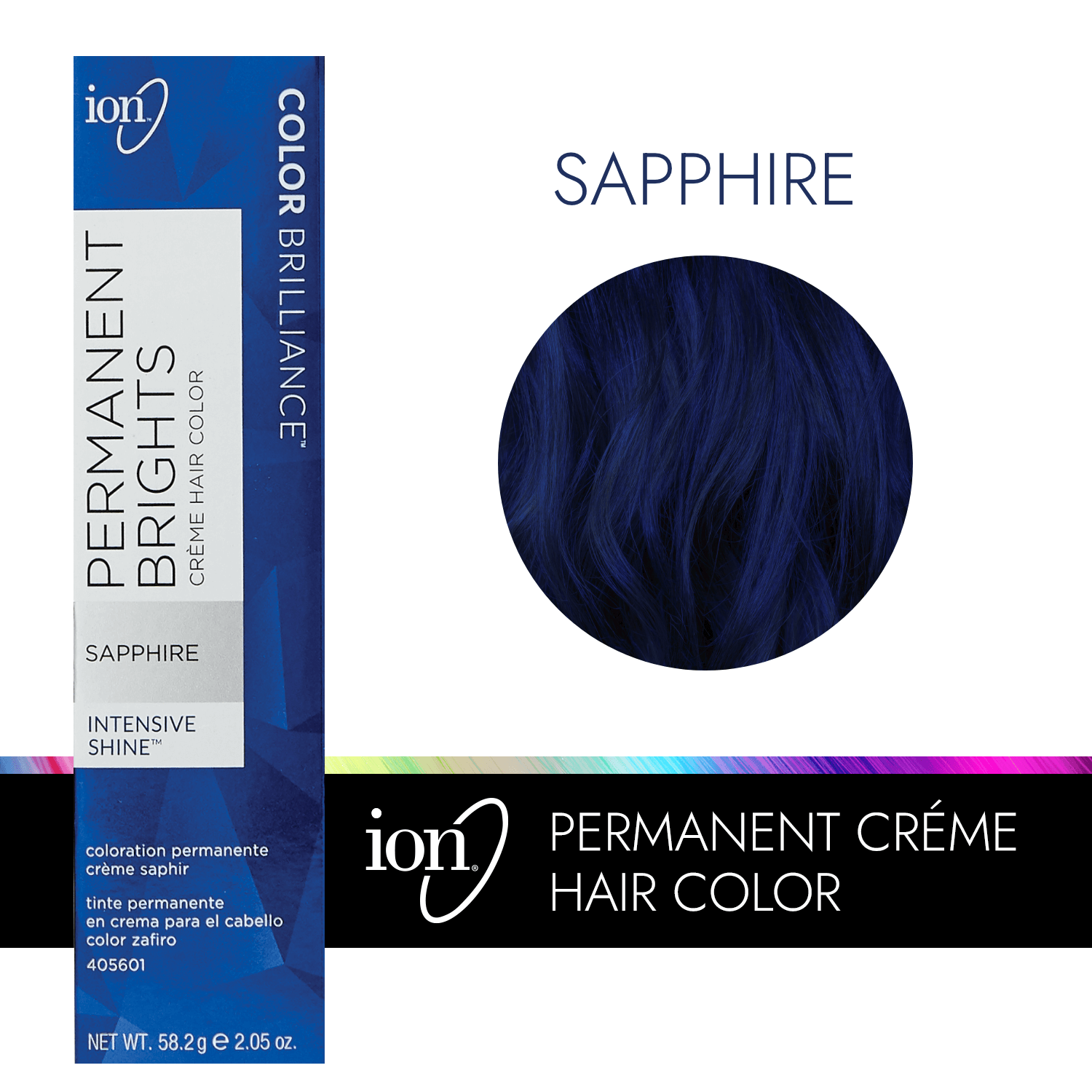 Ion Permanent Brights Creme Hair Color Sapphire 2.05 Fl Oz