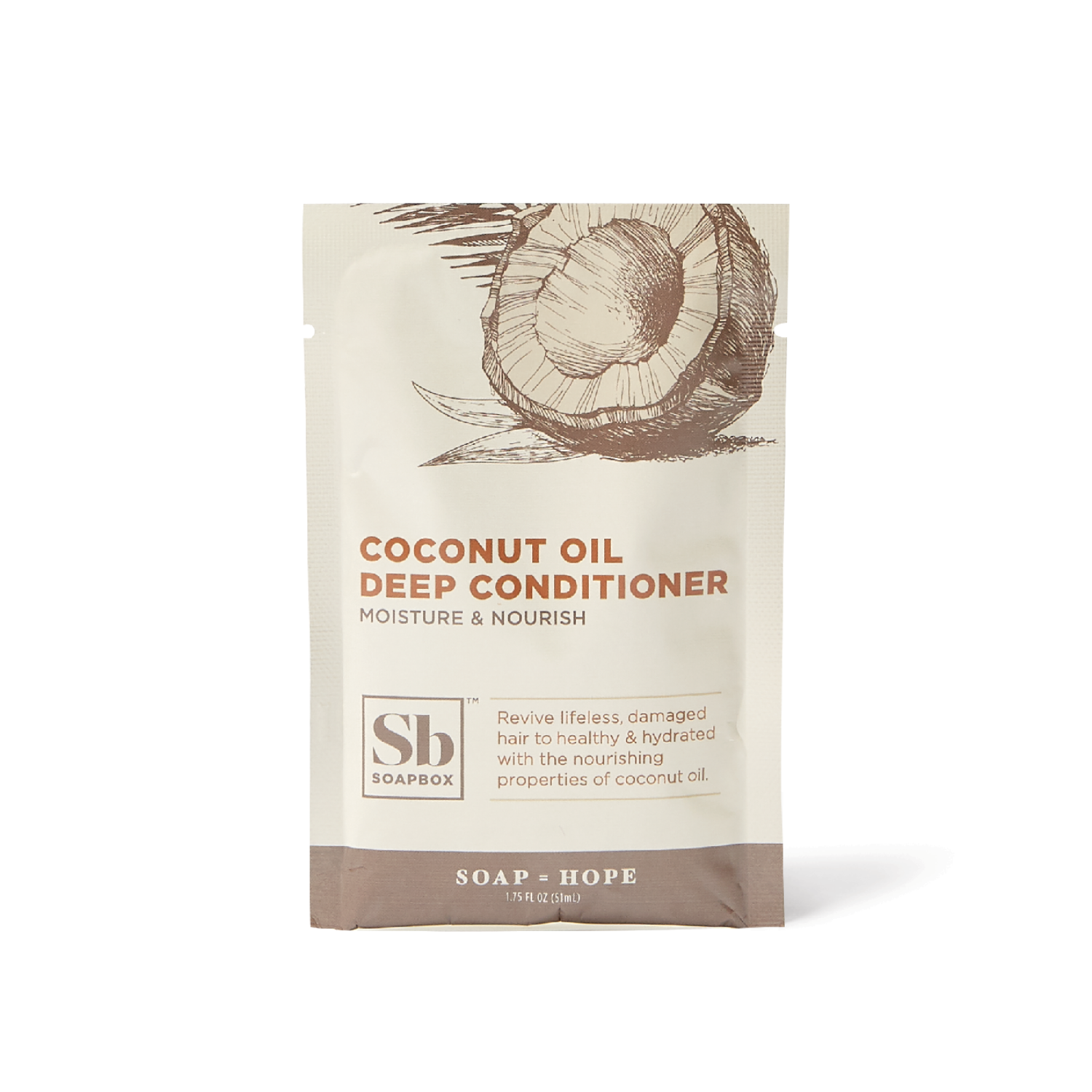 Soapbox Coconut Oil Rejuvenating Deep Conditioner Packette