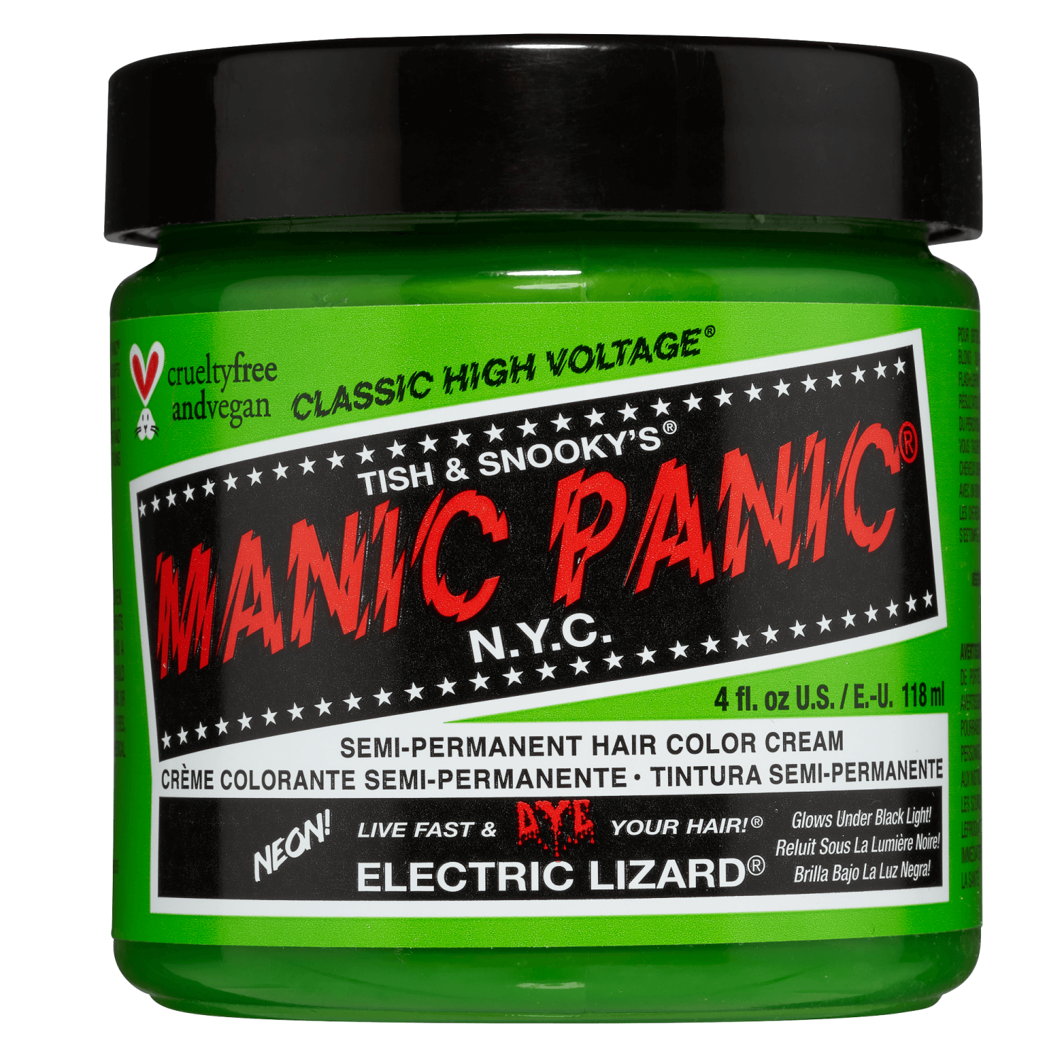Manic Panic Electric Lizard Semi Permanent Cream Hair Color 4 oz