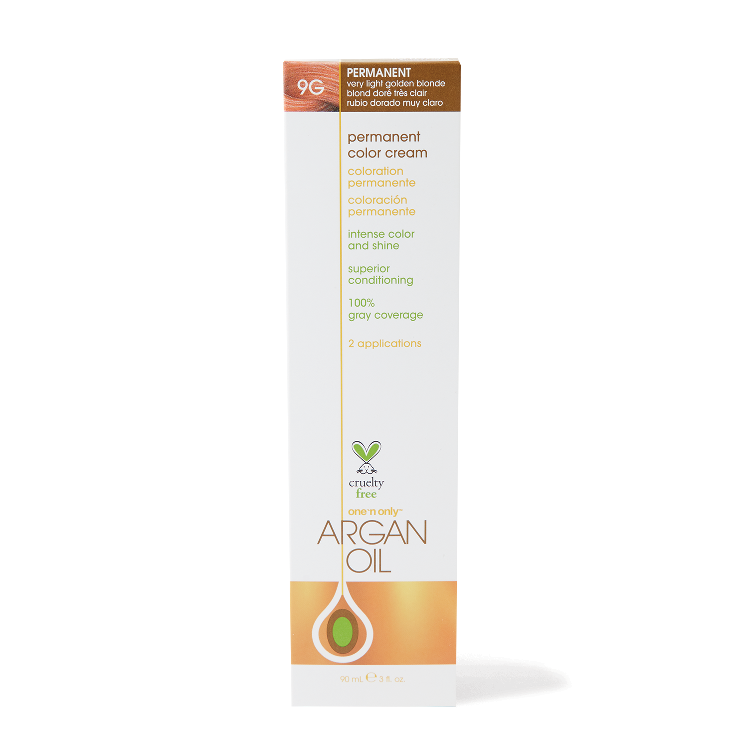 One 'n Only Argan Oil Permanent Color Cream 9G Very Light Golden Blonde