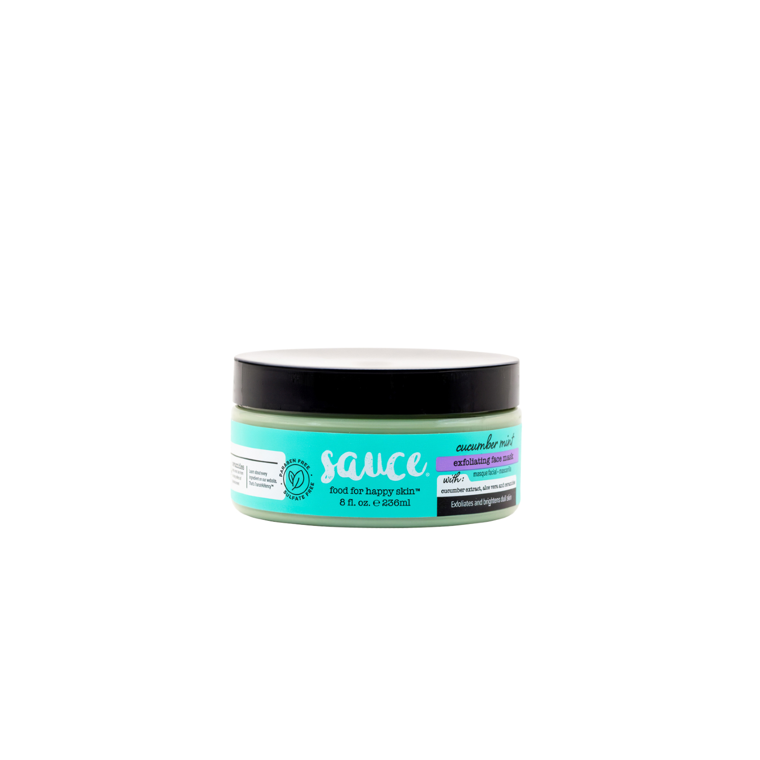 Sauce Beauty Cucumber Mint Face Mask 8oz 8 Fl Oz