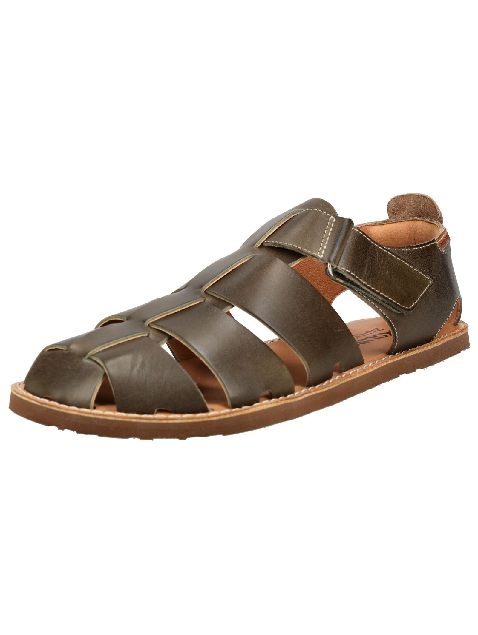 Sandale PIKOLINOS "PIKOLINOS Sandalen Leder", Herren, Gr. 42, dunkelbraun, Leder, Schuhe Sandale