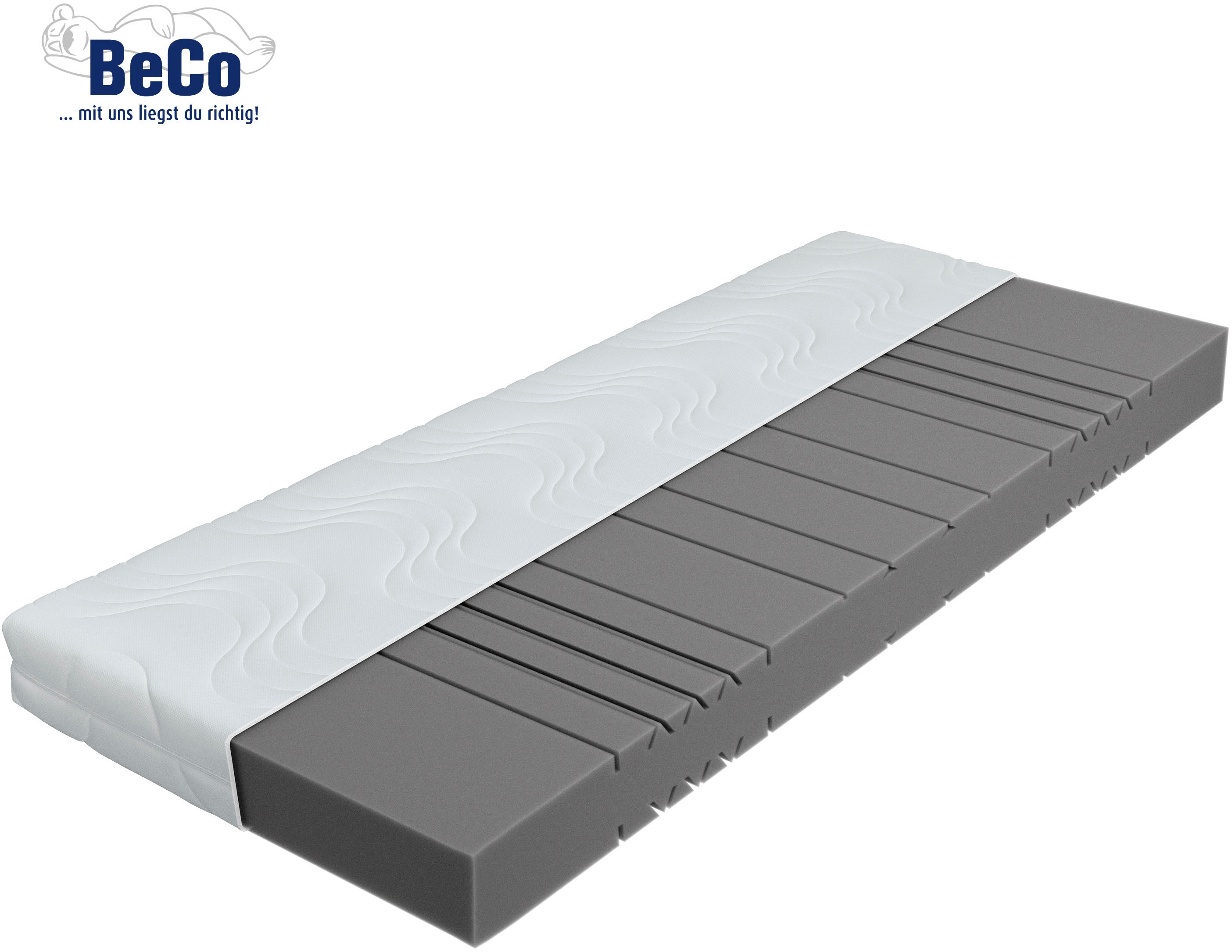 Komfortschaummatratze BECO "Marissa, 7 Zonen Matratze 90x200, 140x200 cm & weitere Größen", weiß, B:80cm H:18cm L:200cm, Bezug: 100% Polyester, Matratzen, Komfortschaummatratze, ergonomischer Schlaf, getestet in 90x200, H3, Ausgabe 10/2025