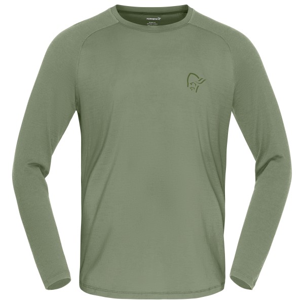 Norrøna - Femund PureUll L/S - Merinoshirt Gr M grün