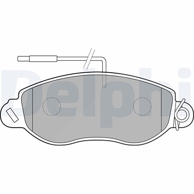 Delphi Bremsbelagsatz, Scheibenbremse [Hersteller-Nr. LP1848] für Auto Union, Nissan