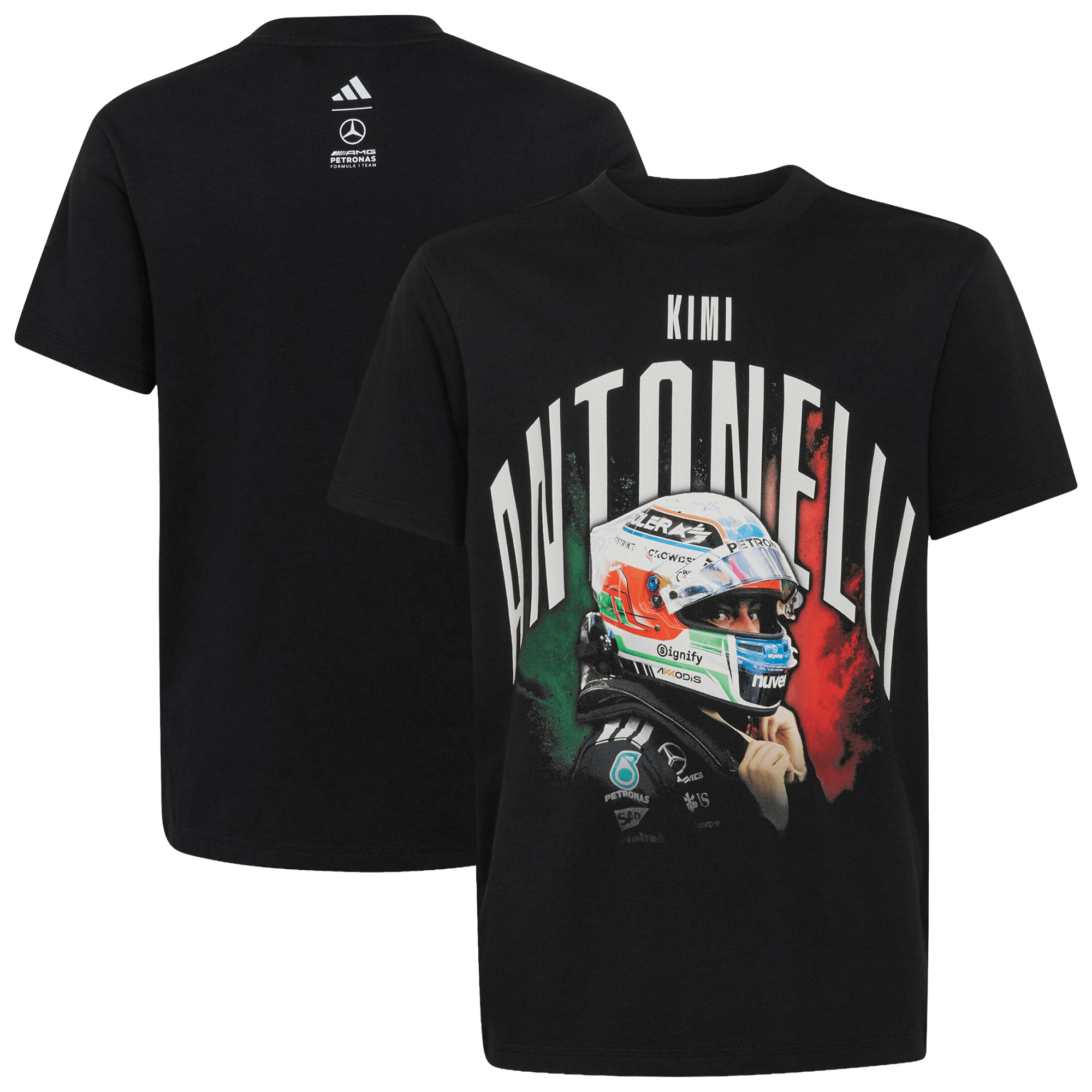 "Mercedes AMG Petronas adidas F1 Kimi Antonelli Grafik-T-Shirt – Kinder" Image