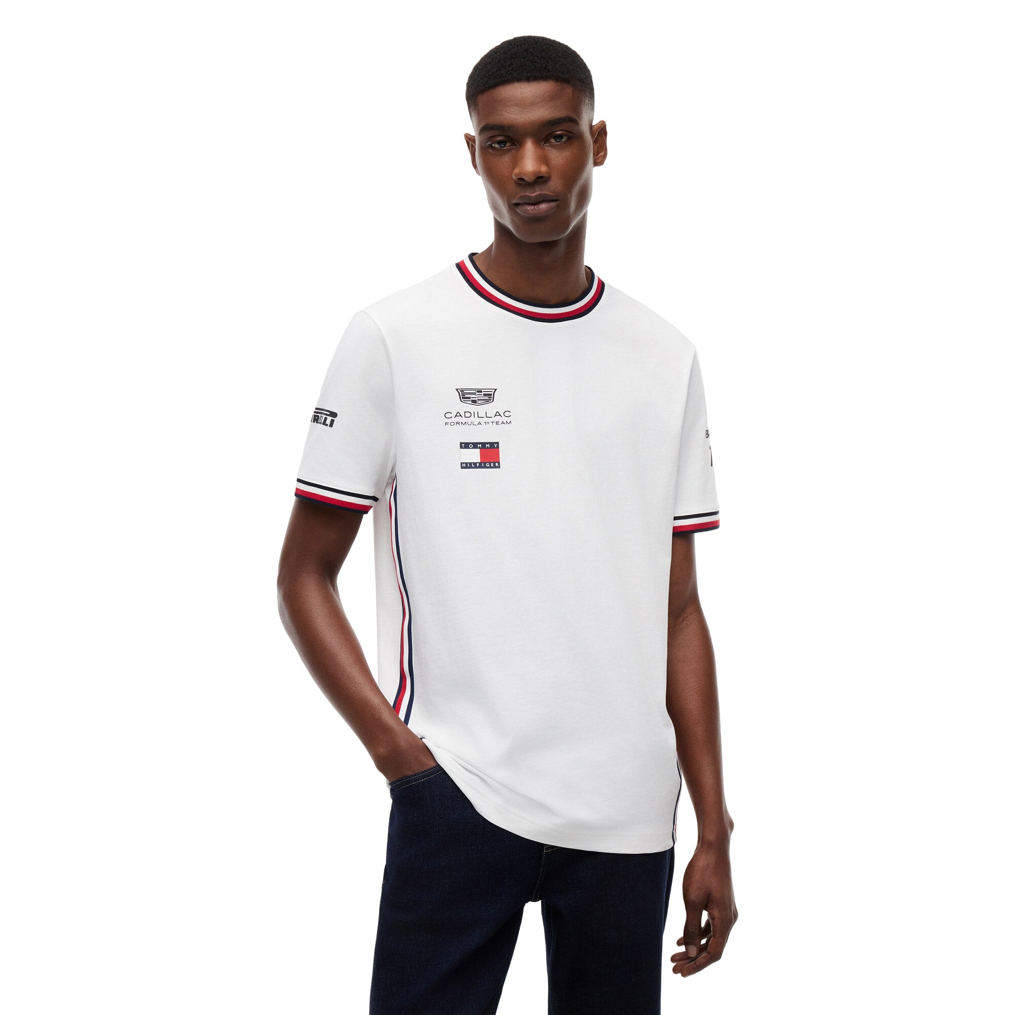 Cadillac Tommy Hilfiger 2026 Valtteri Bottas 77 Team-T-Shirt – Weiß