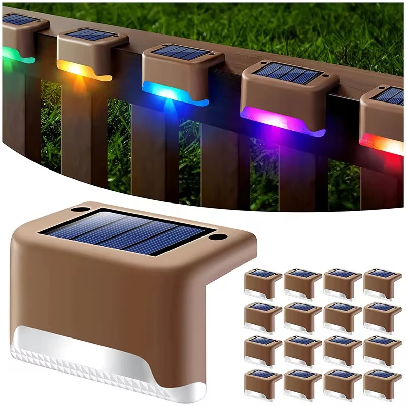 8 stücke LED Solar Schritt Lampe im Freien Garten Lichter Solar Treppen licht wasserdichte Zaun Lampe Dekoration für Patio Pfad Deck Treppe Image