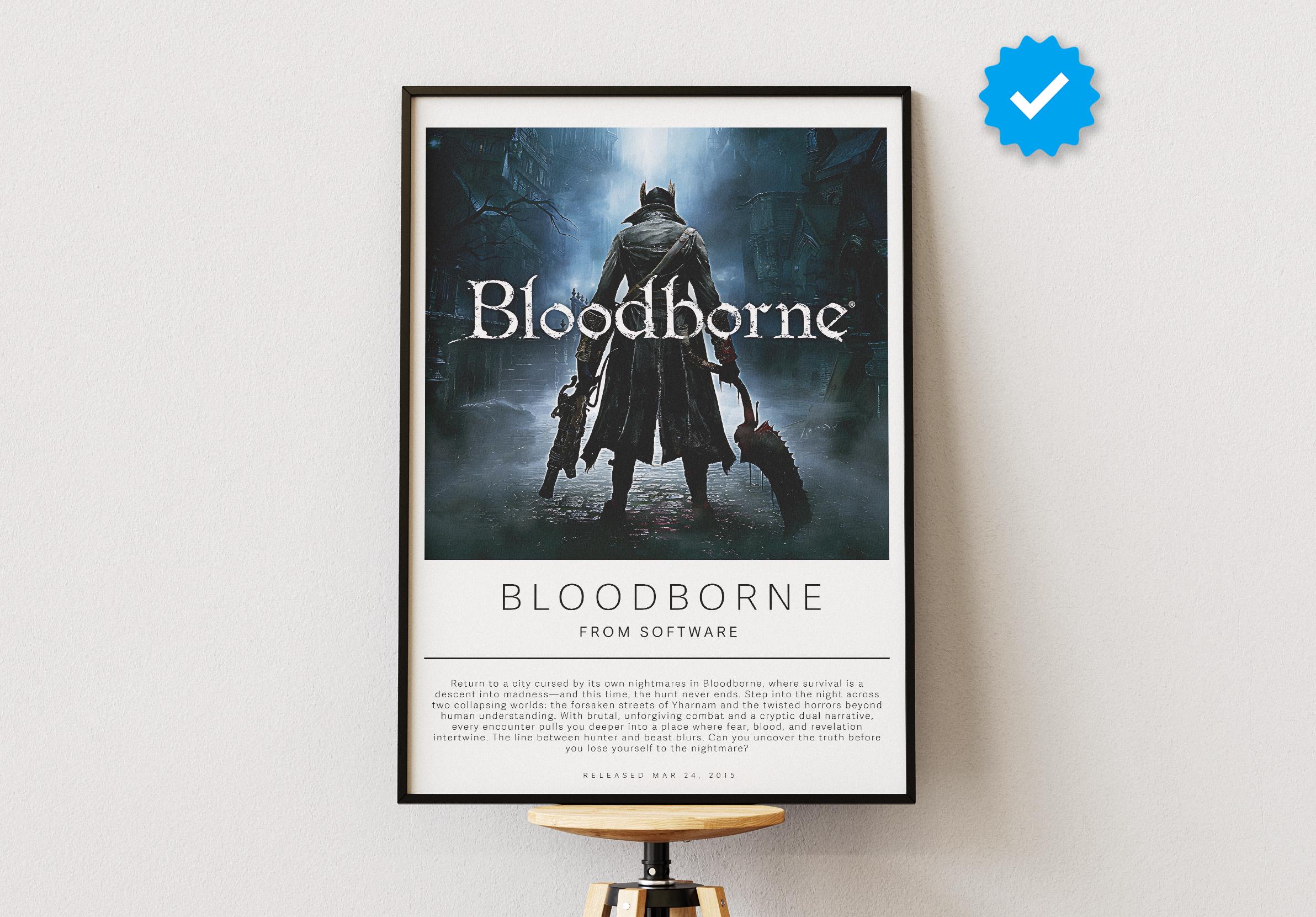 Poster di Bloodborne / Poster di videogiochi / Stampe di videogiochi / Poster decorativi da parete / Regalo di videogiochi / Poster di videogiochi / D