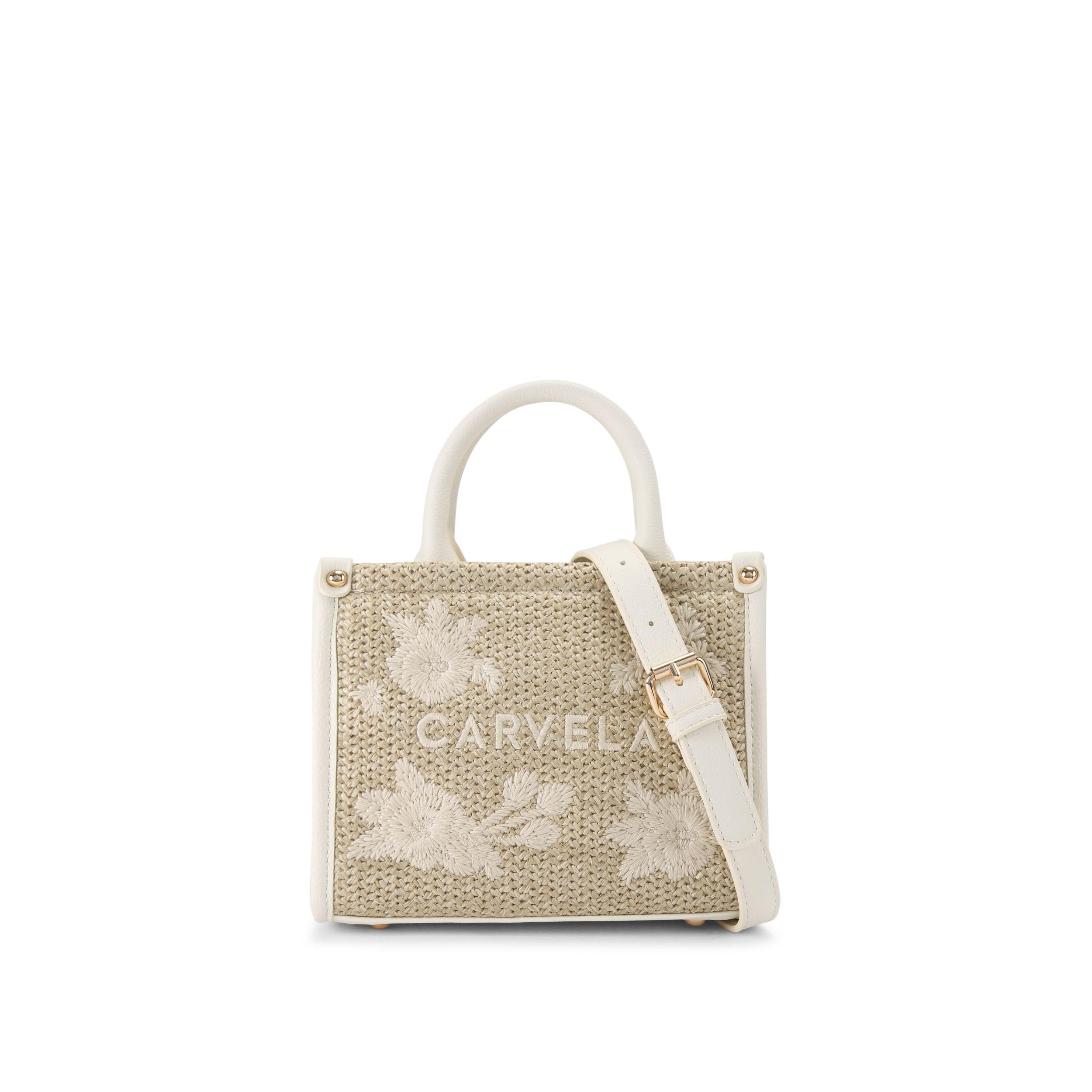 Carvela Womens Sorrento Micro Tote Bag - Beige Fabric - One Size | Carvela Sale | Discount Designer Brands