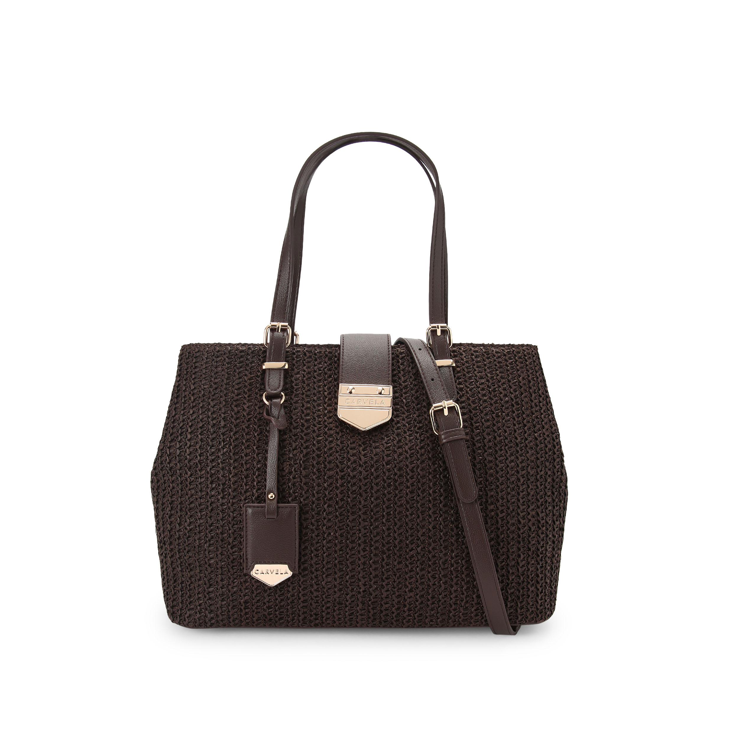 Carvela Womens Maria Midi Tote Bag - Brown Fabric - One Size | Carvela Sale | Discount Designer Brands