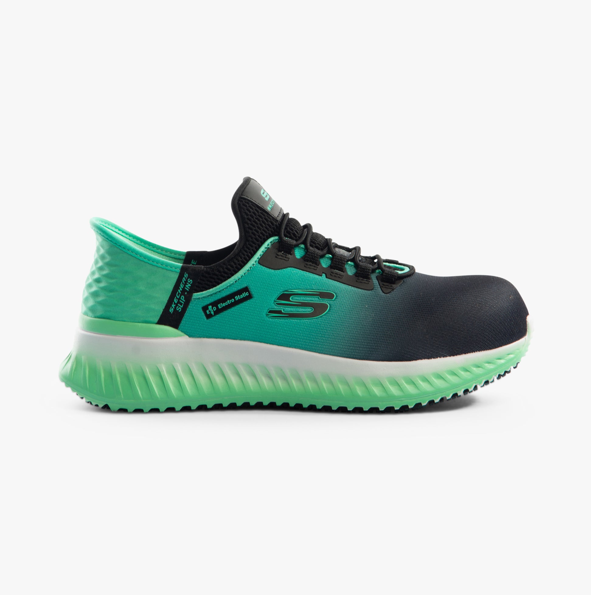 Skechers 108152EC/BKTL Tilido - Ombray Womens Trainers Black/teal - Blue - Size UK 6.5 | Skechers Sale | Discount Designer Brands