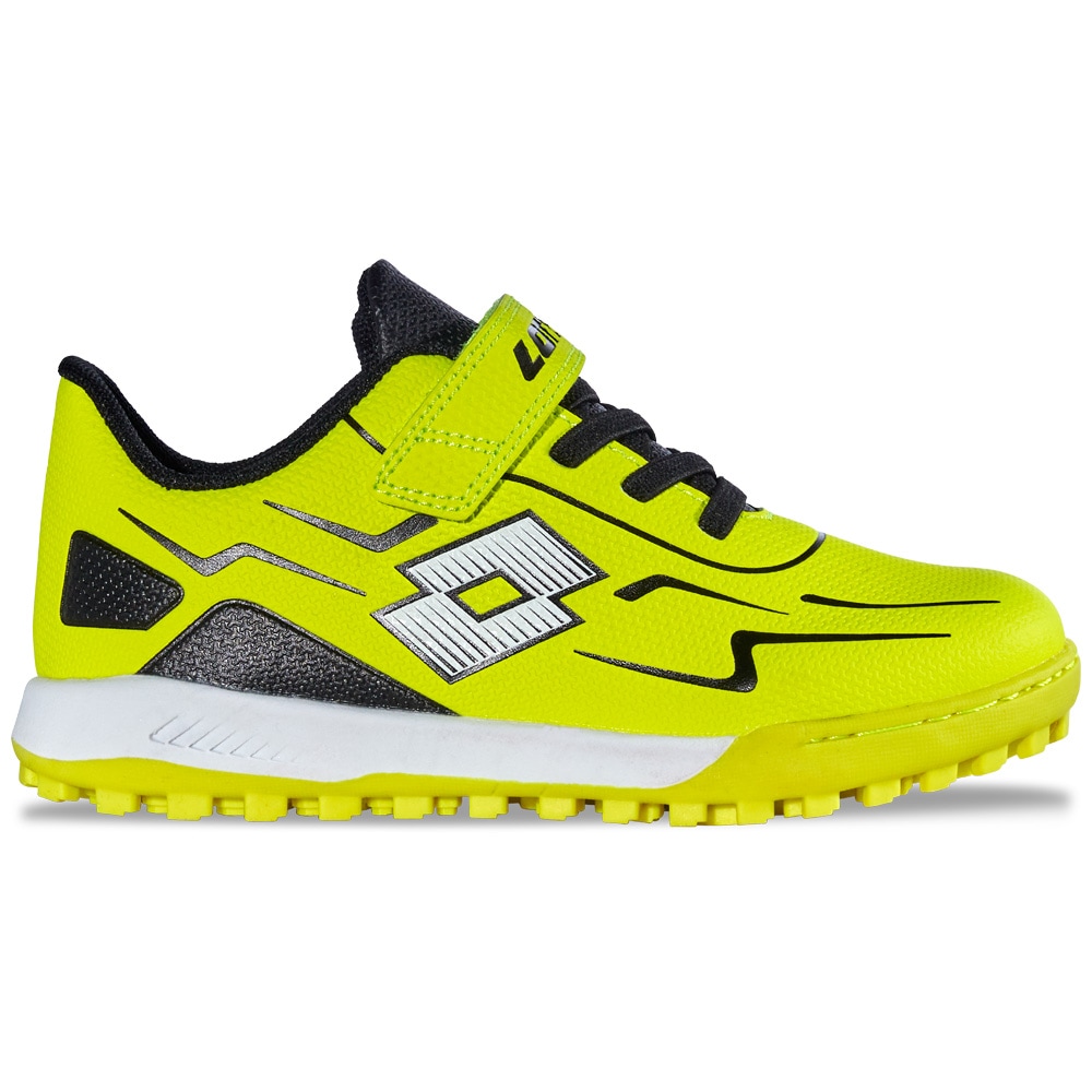 Fußballschuh LOTTO, Mädchen, Gr. 34, fr.gelb, schwarz, Synthetik, Schuhe Fußballschuh, mit Turf-Sohle für synthetische Hartplätze