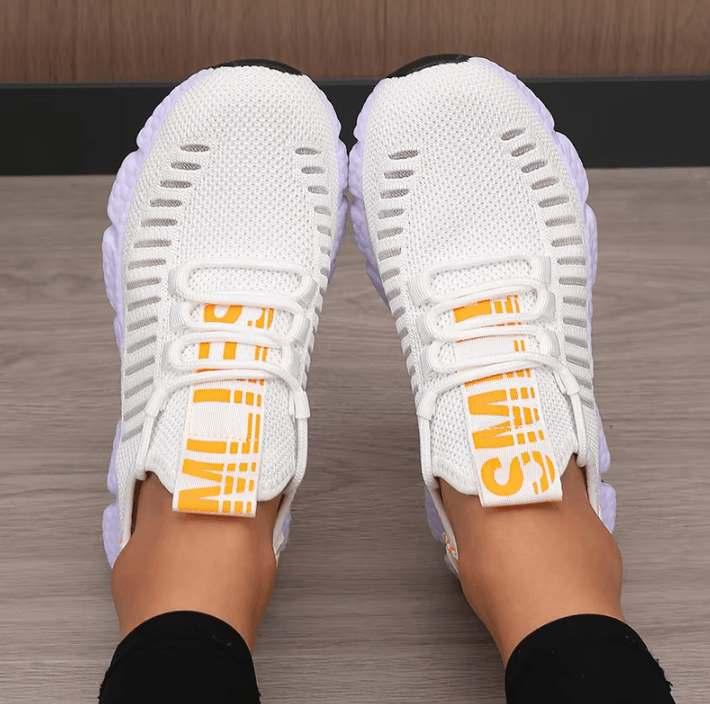 Womens Breathable Sports Shoes Lightweight Mesh Walking And Jogging Sneakers pink 46 (us 13.5)