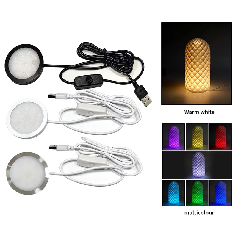 Adjustable LED Lamp Kit, LED Light Parts, DIY Model Cold Warm Light, Hardware Without Lamp Shell white Light white Shell