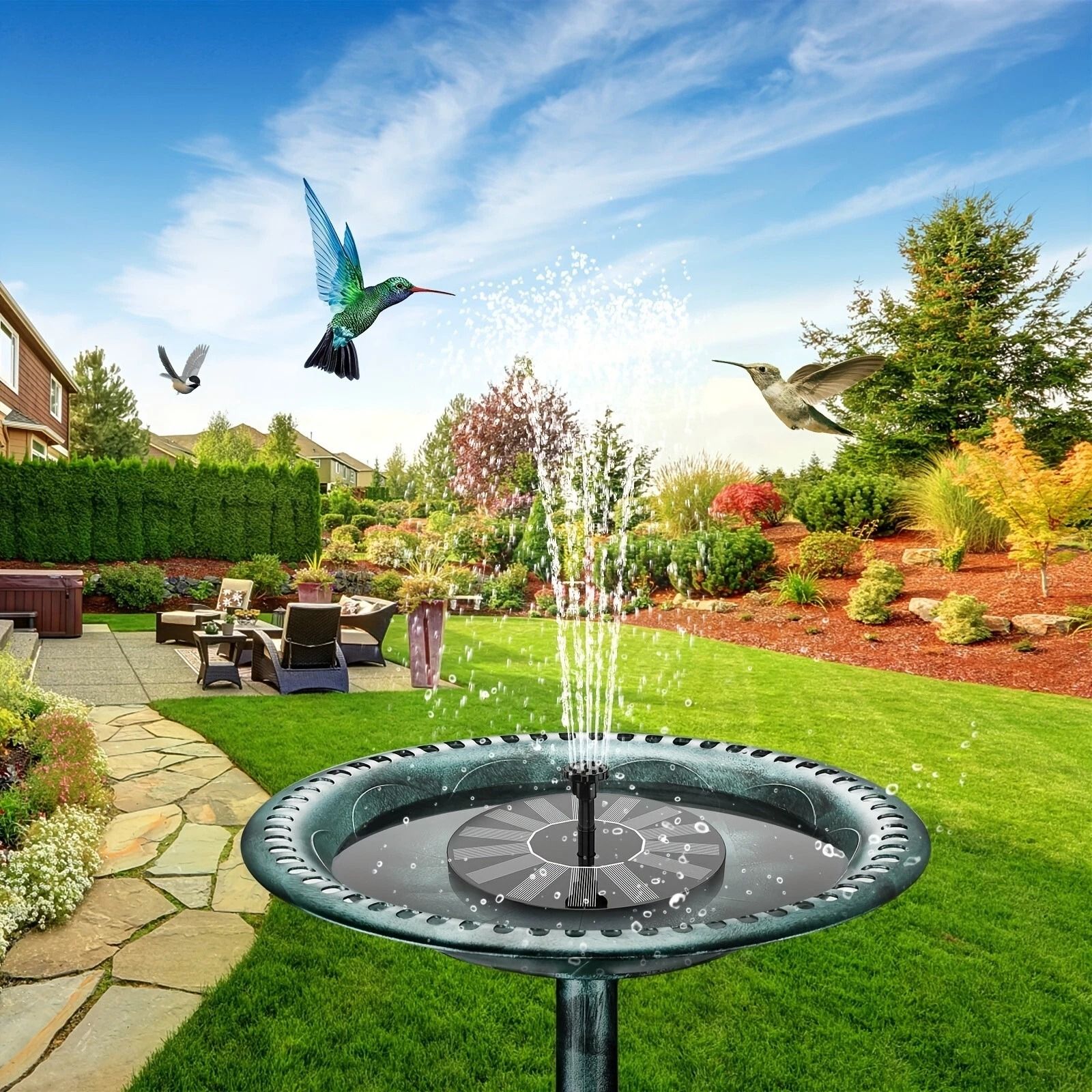 Solar Fountain With Nozzle, Solar Power Bird Bath Fountain Pump, Upgrade Solar Fountain Solar Fountain With Nozzle, Solar Power Bird Bath Fountain Pump, Upgrade Solar Fountain