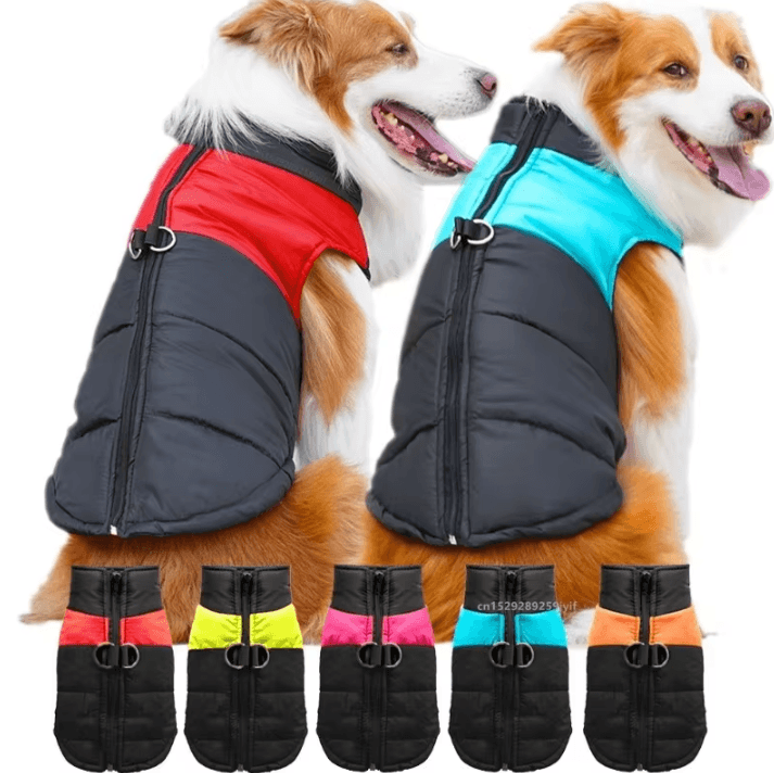 Waterproof Dog Coat Padded Winter Vest For Small, Medium And Large Dogs orange 5xl